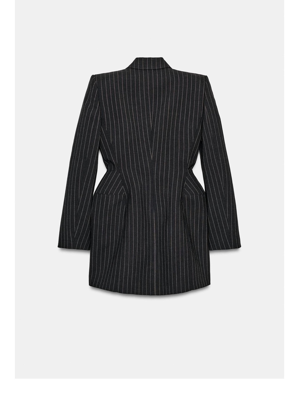 Zara Black Pinstripe Double-Breasted Blazer Dress - Picture 3 of 4